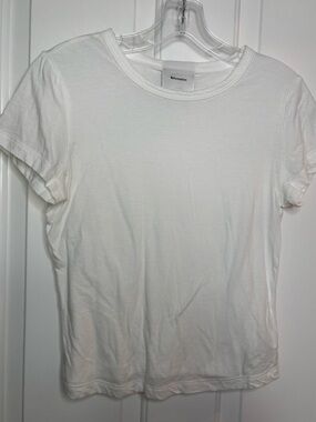 EUC Reformation Women’s Max Slim White Short Sleeve Crew Tee Size M